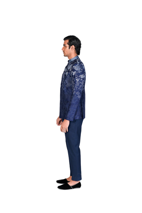 Navy Bandhgala with Pants